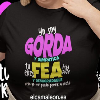 Camisetas Originales “Soy gorda y simpática”